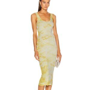 NWOT Enza Costa Silk Rib Tank Midi Dress in lime iconic size XS